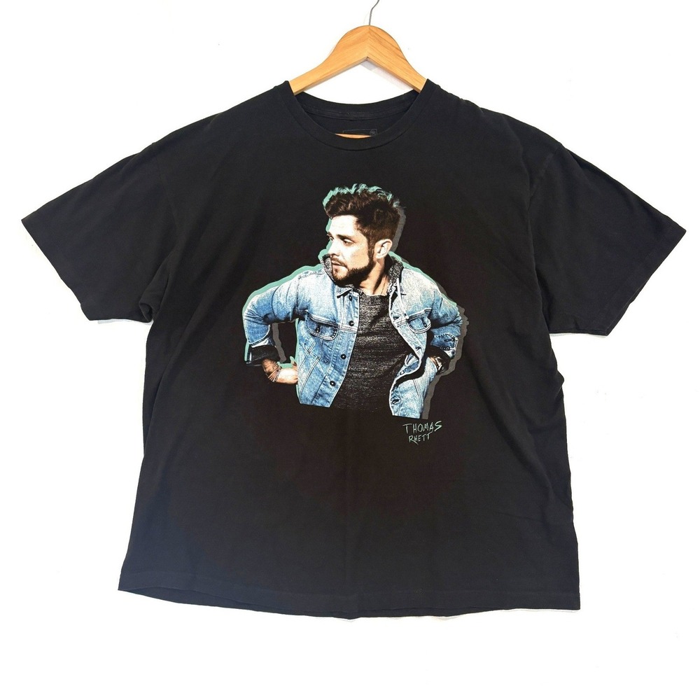 Thomas Rhett Home Team Tour 2017 Black Graphic Concert T-Shirt Mens 2XL